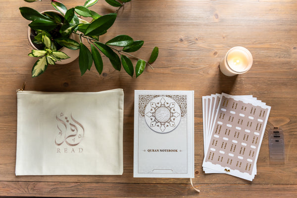 Quran Notebook, Tabs, bag.