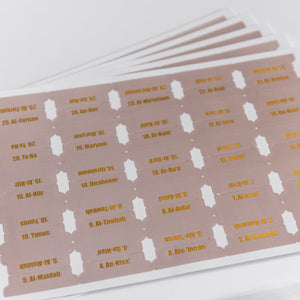 Quran Tabs: Laminated, Gold Foil