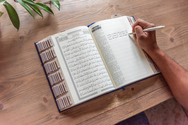 Writing in Quran Notebook (Quran Journal)